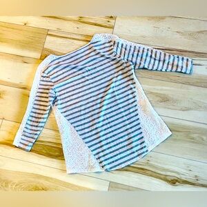 Ladies Small Blouse Top, Lace w/ Crochet Accents by Style & Co.(133)